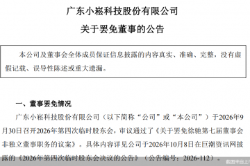 董事当选不足三个月遭罢免，小崧股份内斗纷争升级