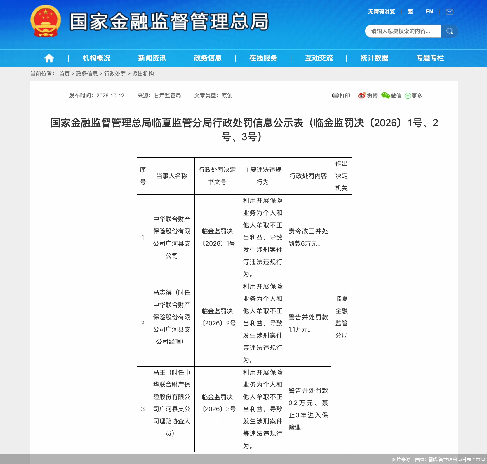 图片来源：国家金融监督管理总局甘肃监管局
